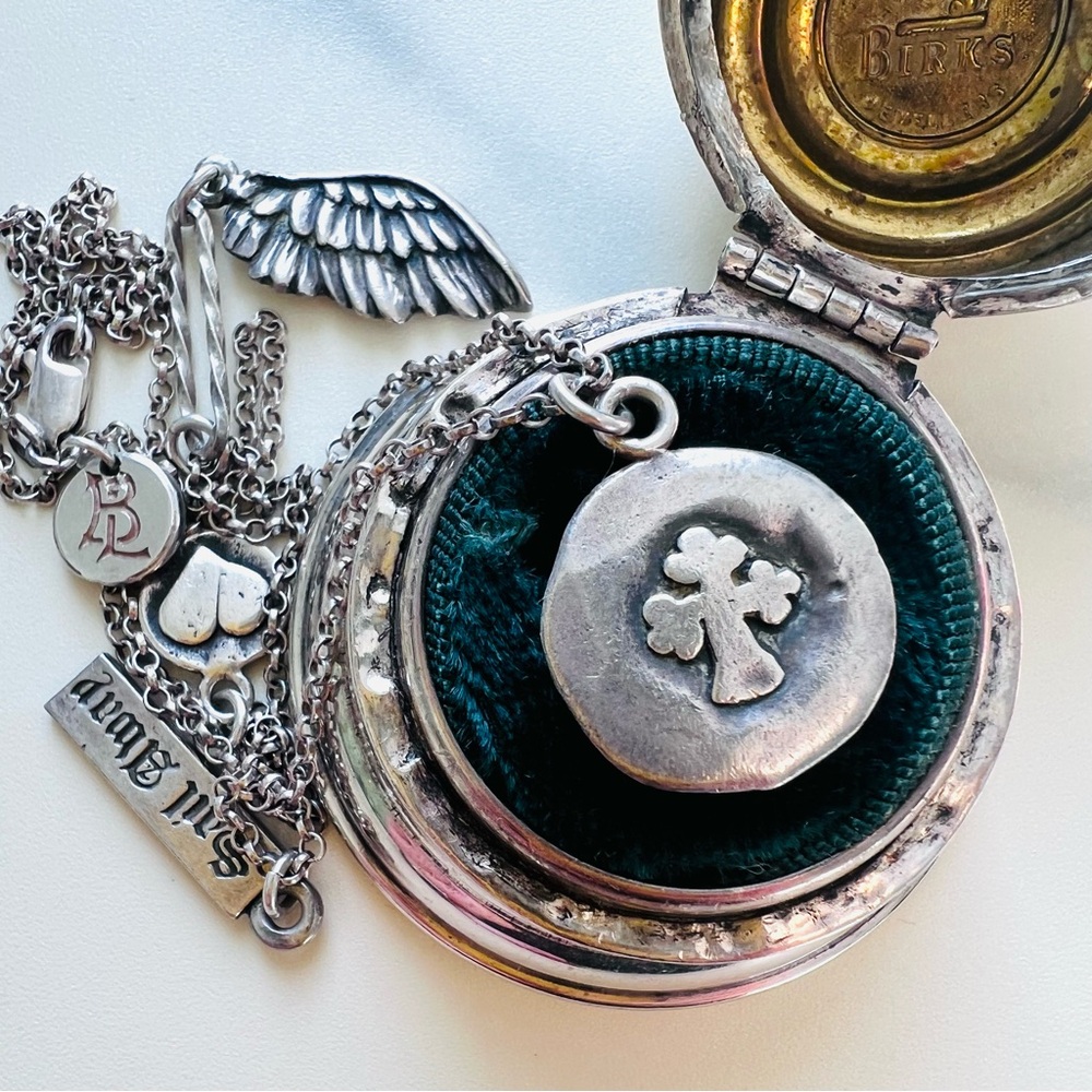 Marvelous RARE Retired Bloodline Design Charm Necklace .925 Sterling Silver - Picture 5 of 14